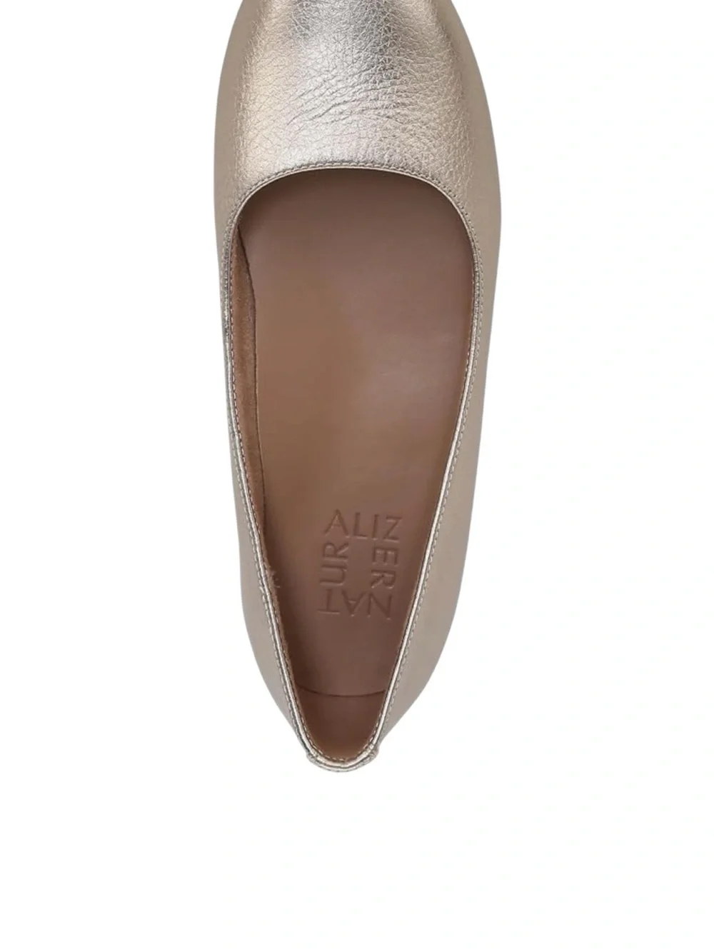 Naturalizer Maxwell Women’s Size 6 Warm Silver Metallic Ballet Flats New no box